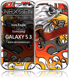 Nexgen dekoratīvā 3D efekta uzlīme ierīcei Samsung Galaxy S3, Iron Eagle 3D