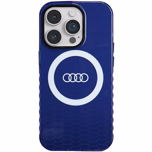 Viedtālruņa apvalks Audi IML Big Logo MagSafe iPhone 14 Pro - zils