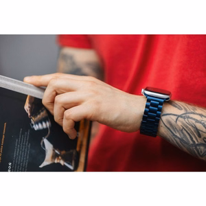 FORCELL F-DESIGN FA10 nerūsējošā tērauda siksniņa APPLE Watch 38 / 40 / 41 mm zils