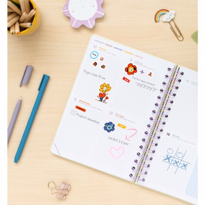 BT21 2021/2022 mācību gada kalendārs, balts