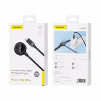 FONENG kabelis W02 USB-C - Apple Watch 2,5W 1M melns