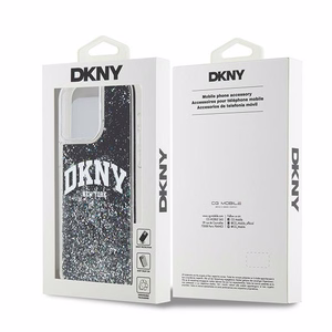 DKNY viedtālruņa apvalks iPhone 15 Pro Max 6,7" DKHCP15XLBNAEK melns HC šķidrie spīdumi ar arku logotipu