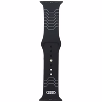 Siksniņa Audi Geometric Pattern Silicone Watch Strap priekš Apple Watch 44/45/46/49mm melns