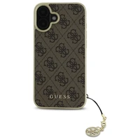 Guess 4G Charms Kolekcijas viedtālruņa apvalks iPhone 16 - brūns