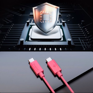 Spigen Essential EB6015CC USB-C kabelis, 60 W, 100 cm – rozā