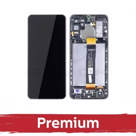 LCD Displejs Saderīgs ar Samsung A326 A32 5G Melns ar Frame OEM