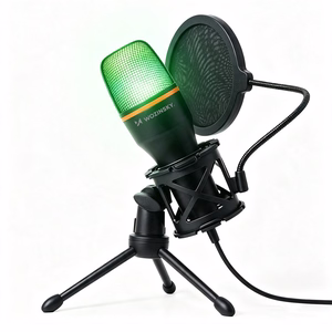 Wozinsky Studio Gaming USB Computer Microphone with RGB Stand - Black