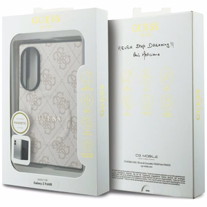 Rozā Guess 4G Classic MagSafe vāciņš Samsung Galaxy Z Fold8 tālrunim