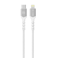 Kabelis Blavec Cable Raptor pīts - Type-C uz Lightning - PD 20W 2,4A 0,25 m Apple CarPlay (CRA-CL24WS025) balts-sudrabains