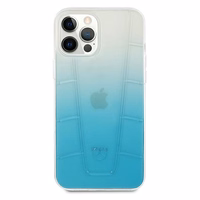 Mercedes Transparent Line viedtālruņa apvalks iPhone 12 / iPhone 12 Pro - zils