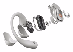 SHOKZ OpenFit 2+ austiņas bezvadu auss āķis/in-ear zvaniem/mūzikai Bluetooth pelēkas