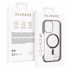 Liavec mīksts maciņš priekš Iphone 17 pelēks