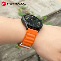 FORCELL F-DESIGN FS05 siksniņa SAMSUNG pulkstenim 22 mm oranža