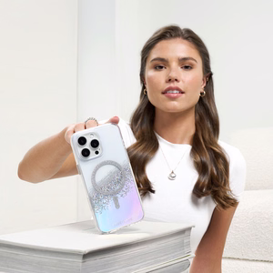 Case-Mate Karat MagSafe vāciņš ierīcei iPhone 16 Pro Max, hologrāfisks Soap Bubble