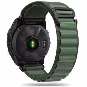 Tech-Protect Nylon Pro siksniņa Garmin Fenix 5 / 6 / 6 Pro / 7 – tumši zaļa