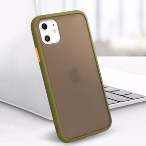 Vennus Color Button Bumper for Samsung Galaxy A20S Olive