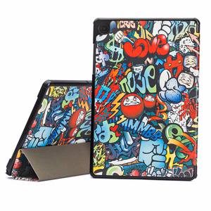 Korpuss Reach Smart Leather Samsung X200/X205 Tab A8 10.5 2021 grafiti