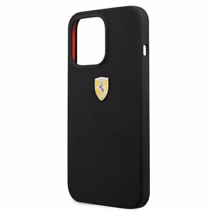 Ferrari FESSIHCP13XBK iPhone 13 Pro Max 6.7" melns/melns cietais viedtālruņa apvalks silikona