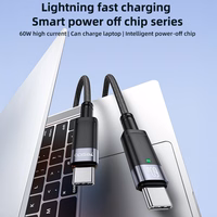 Yesido Kabelis CA160 austa - Type C uz Type C - PD 60W 1,2 metri melns