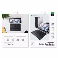 AmazingThing Minimal Case Keylite Combo Keyboard Case priekš iPad Air M3 11" - melns