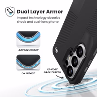 Speck Presidio2 Grip Magnet - Samsung Galaxy S26 Ultra MagSafe maciņš (melns/Slate pelēks/balts)