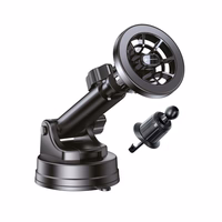 FORCELL F-GRIP PrecisionX magnētiskais automašīnas turētājs vējstiklam / panelim / gaisa ventilācijai, saderīgs ar MagSafe, melns