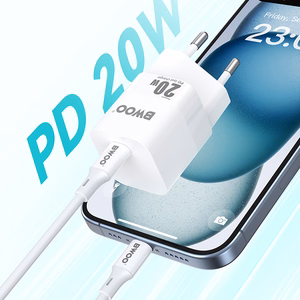 BWOO CDA155 PD sienas lādētājs 1x USB-C ports 1A 20W balts