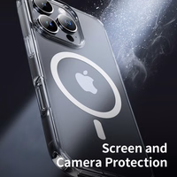 Rock Crystal Series Magnētiskais viedtālruņa apvalks Iphone 16 Plus caurspīdīgs