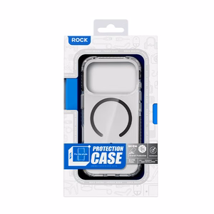 Rock Crystal Clear Magnetic Series чехол для Iphone 17 Pro Max прозрачно-чёрный