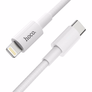 Kabelis USB C uz Lightning Hoco PD 3A 20W 1 m X56 balts
