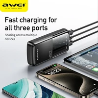 Ārējā baterija Power Bank Awei P13K PD20W/QC22.5W 20000mAh melns