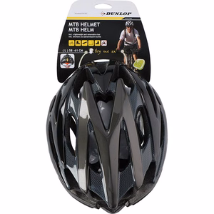 Dunlop MTB velosipēda ķivere, L izmērs, melna