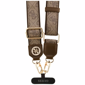 GUESS universal strap GUUCNP4DGMW (4G PU Strap Tether Patch Strass Metal Logo) brown