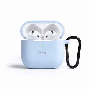 Etteri silikona maciņš AirPods 4 gaiši zils