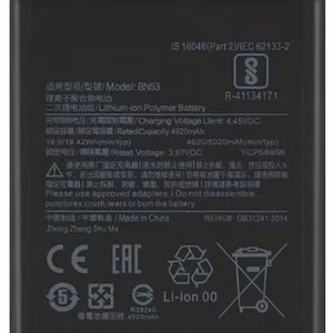 Baterija ORG Xiaomi Redmi Note 9 Pro Max/Redmi Note 10 Pro 5020mAh BN53