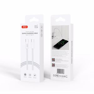 XO kabelis NB-Q260A PD USB-C - USB-C 1m balts 60W