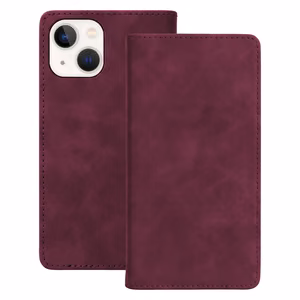 Smart Suede maciņš priekš iPhone 13 6,1", bordo