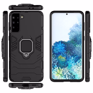 Ring Armor izturīgs hibrīda viedtālruņa apvalks ar magnētisko turētāju Samsung Galaxy S22+ (S22 Plus) melns