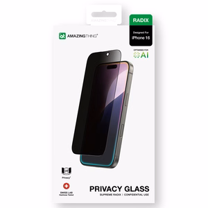 AmazingThing Radix Privacy Glass Privacy Tempered Glass for iPhone 16