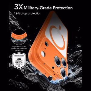 ESR Classic Hybrid MagSafe maciņš, paredzēts iPhone 18 Pro / 17 Pro, oranžs