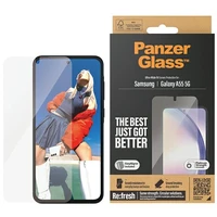 PanzerGlass īpaši plats aizsargstikls ar pozicionētāju Samsung Galaxy A55 5G