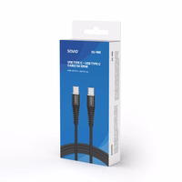 Savio CL-160 USB cable 2 m USB 2.0 USB C - USB C melns