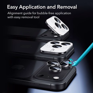 ESR Armorite kameras aizsargs iPhone 14 Pro / Pro Max / 15 Pro / Pro Max / 16 Pro / Pro Max / 17 Pro / Pro Max - caurspīdīgs