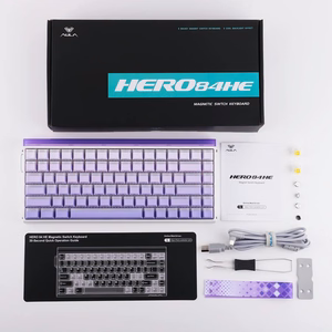 HERO84 HE White+Purple+Gradient+LIGHT JadeKing RGB AULA gasket tastatūra