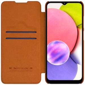 Nillkin Qin ādas apvalks Samsung Galaxy A03s sarkans