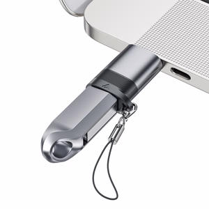 Acefast J8 USB-C - USB-A adapteris - pelēks