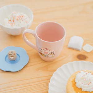 Pusheen – keramikas krūze ar silikona vāku un 3D figūriņu, 350 ml