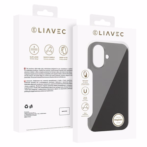Liavec Silky maciņš ar metāla kameras rāmi priekš Iphone 17 melns