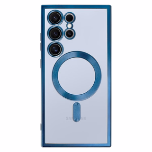 Metāla magnētiskais viedtālruņa apvalks Samsung Galaxy S24 Ultra zils