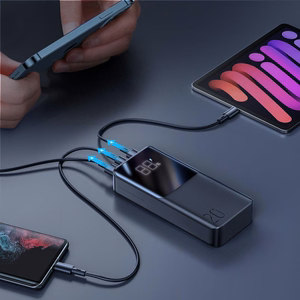 Внешний аккумулятор Joyroom (JR-QP192) 20000mAh (2xUSB; 1xUSB-C; 22.5W) чёрный